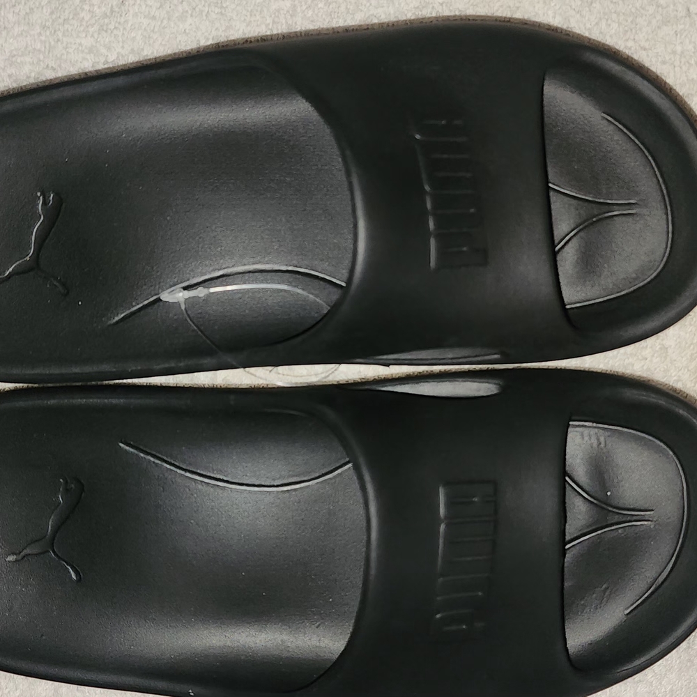 Womens Black PUMA Platform Sandals